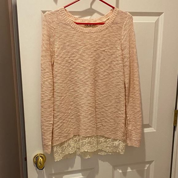 Pink rose sweater size small blush in color. - Picture 1 of 13